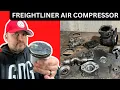 FREIGHTLINER CASCADIA AIR COMPRESSOR BUILDS NO AIR AIR COMPRESSOR TEARDOWN TO FIND CAUSE