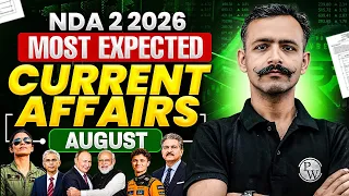 HIGHLY IMPORTANT AUGUST CURRENT AFFAIRS NDA 2 2026 | DEFENCE CA | MONTHLY CA