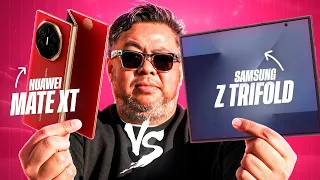 samsung z trifold vs huawei mate xt qui est le roi des smartphones pliants 