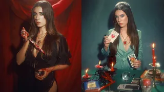 Halloween Self-Portrait Photoshoot inspired by The Love Witch Behind The Scenes