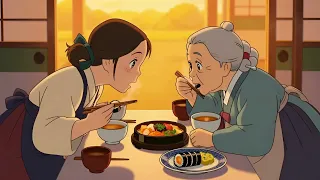 I Learned Traditional Korean Gimbap A Morning with Halmeoni ASMR Cooking in a Hanok
