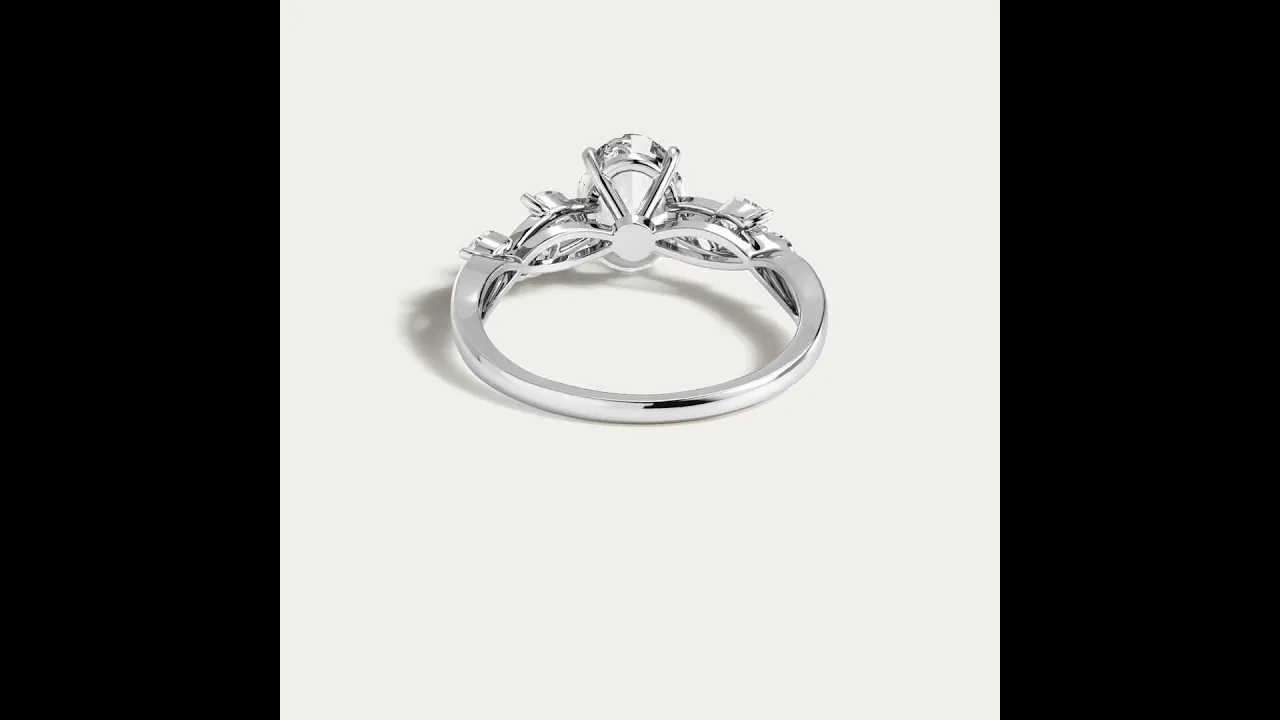 Joanne丨Oval Cut Lab-Grown Diamond Vine Wreath Engagement Ring