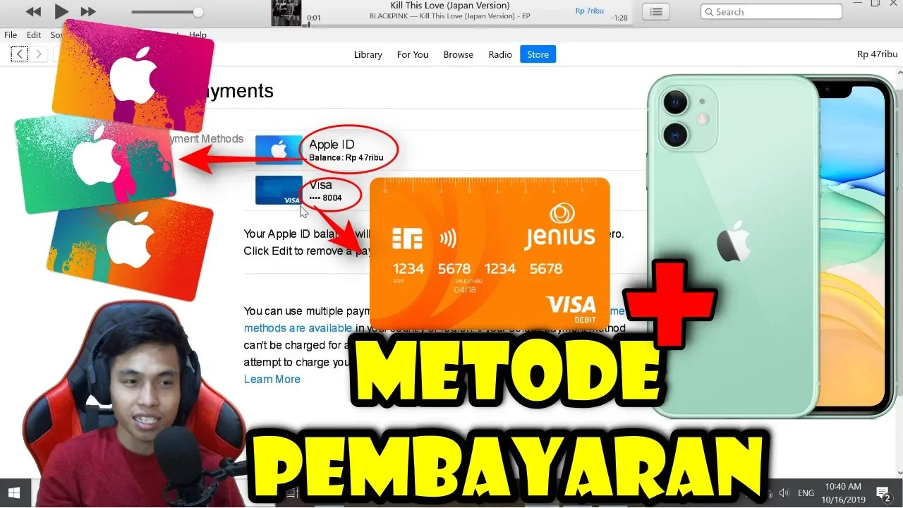 Sekarang debit BCA sudah bisa dipakai transaksi, seperti beli aplikasi di app store, itunes, atau up. 