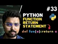 33 Function return statement in Python Python for Beginners in Hindi Full Course