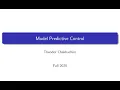 Model Predictive Control