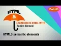 HTML5 semantic elements Basic html part-06
