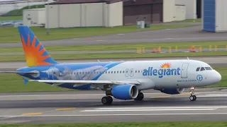 Allegiant Air Airbus A320-214 Winter the Dolphin N271NV takeoff from PDX