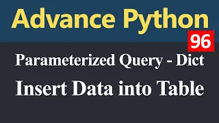 How to Insert Data into Table Parameterized Query Dictionary in Python Hindi