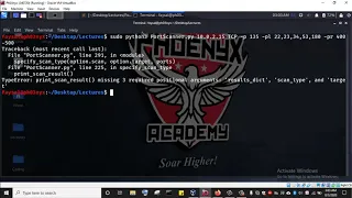 Malicious Python 3 Programming Port Scanner - Print Result