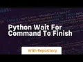 python wait for command to finish