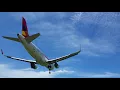 Aterrissagem de aviao no aeroporto de Navegantes