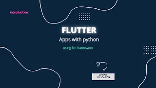 Flutter with python using flet Framework