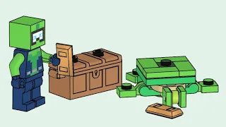 LEGO 662505 Instructions | Minecraft | Diver and Turtle | Magazine Gift