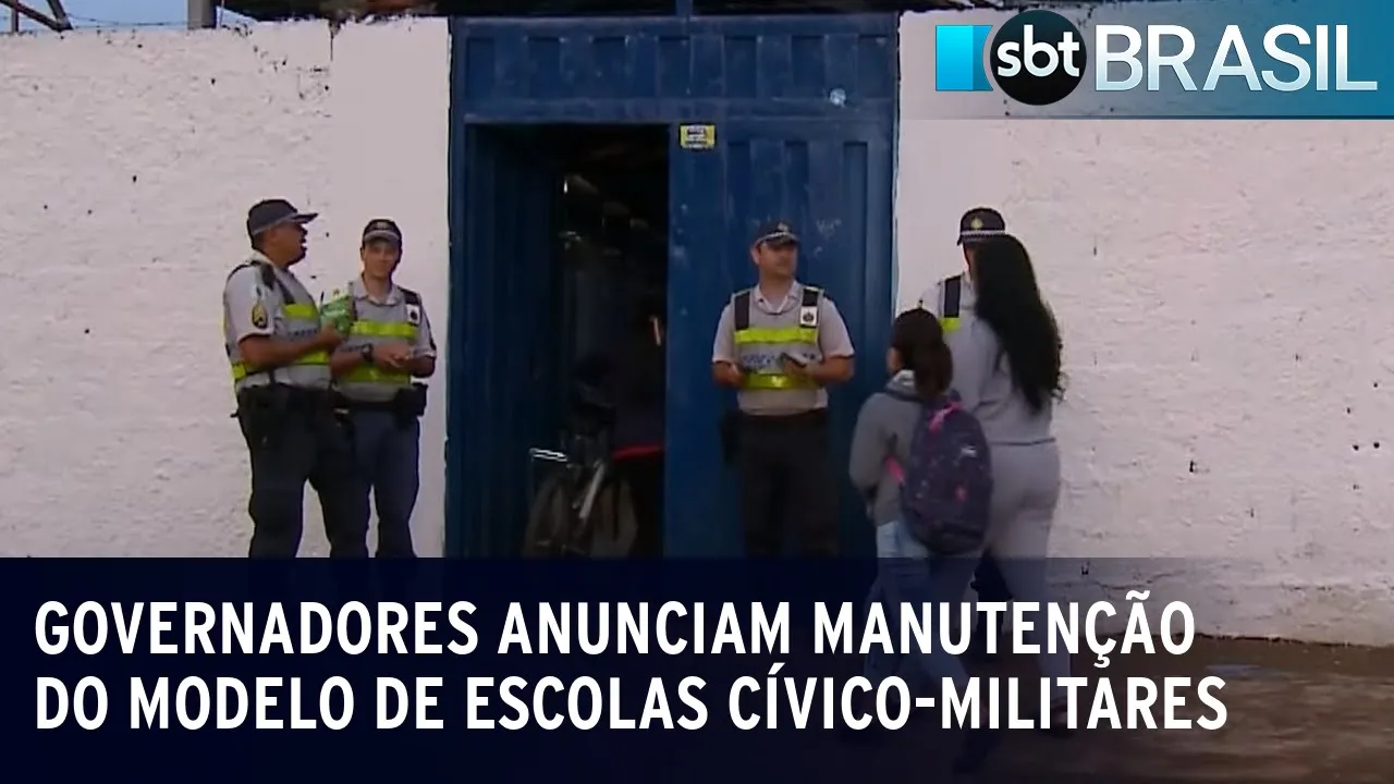 Governadores anunciam manutenção do modelo de escolas cívico-militares | SBT Brasil (13/07/23)