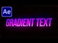 How to Create Gradient Text in After Effects
