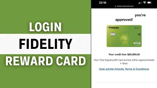 How to Login Fidelity Rewards Card Fidelity Credit Card Sign up 2024