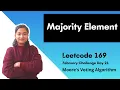 24 Majority Element Leetcode 169 Moore s Voting algorithm Day-21