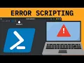 PowerShell won t run scripts Easy fix here