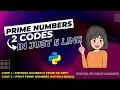 Prime Number in Python Program to check a number is Prime or Not Prime Number within a range