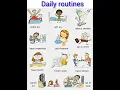 Daily Routines Vocabulary Learning English