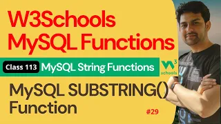 MySQL Functions MySQL String Functions - MySQL SUBSTRING Function 113 W3Schools SQL