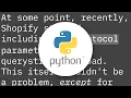 Shopify HMAC parameter verification failing in Python