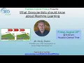 What Geoscientists should know about Machine Learning - with Mr Rocky Roden