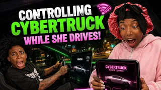 CONTROLLING FIANCÉE TESLA WHILE SHE DRIVES 😳 * CRAZY REACTION * 
