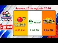 Loteria Nacional LEIDSA and Anguilla Lottery Live Thursday August 13 2026 -
