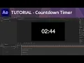 After Effects Tutorial - Creating a Countdown Timer Using Expressions