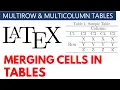 How to Merge Rows and Columns in Latex Tables Multirow and Multicolumn in Latex With Examples