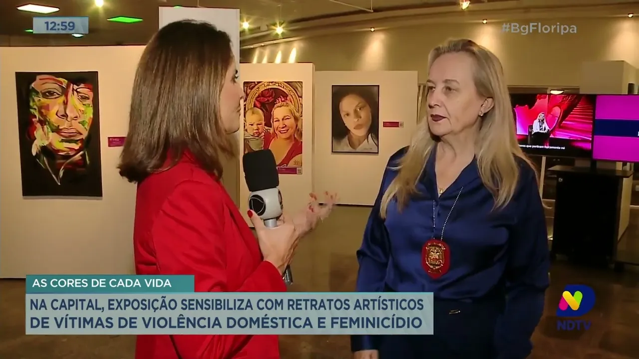 Exposição sensibiliza com retratos de vítimas de violência doméstica e feminicídio em Florianópolis