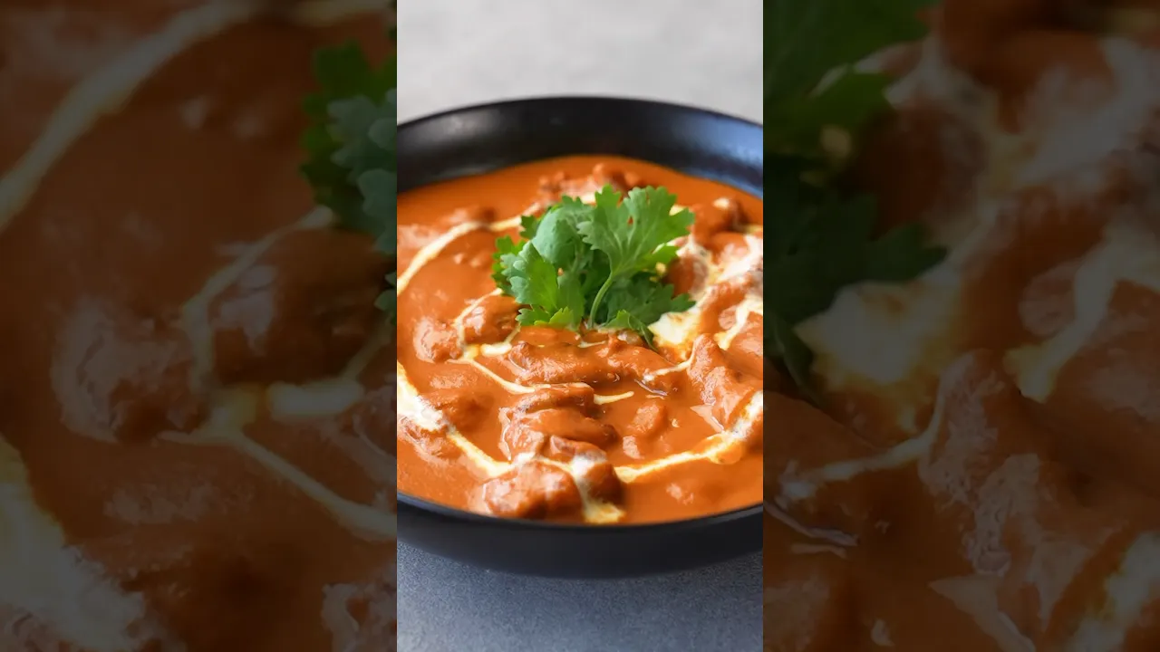 Easy, creamy Butter Chicken recipe at home! Pair it with garlic butter rice or fresh Naan. #curry