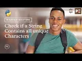 Python Interview Question Check if a String Contains all unique Characters Perfect eLearning