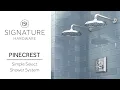 The Pinecrest Simple Select Shower System with Dual Shower Heads and Cross Handle