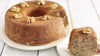 افضل طريقة جربتها لتحضير كيكة الموز ارتفاع شاهق و طرية و هشة Banana Cake 