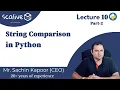 Lecture 10-2 String Comparison in Python - SCALive