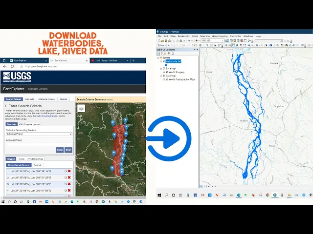 Download MP3 Download Water body data (Shapefile) Lakes, River, Wetland of any Location
