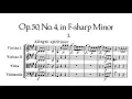 Joseph Haydn - Hob. III:47, String Quartet Op. 50 No. 4 in F-sharp minor w/ sheet music