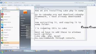 Install and execute first script in Cake PHP with WAMP