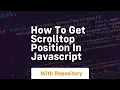 how to get scrolltop position in javascript