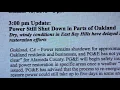 In 3PM Update City Of Oakland Says PG E Power Expected To Be Off For Five Days
