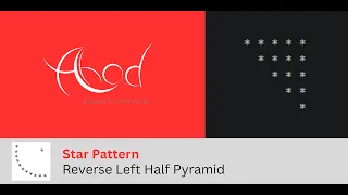 Star Pattern Reverse Left Half Pyramid Java