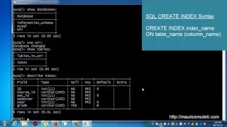 Structured Query Language Tutorial SQL Part 29 CREATE INDEX Statement Command Prompt CMD