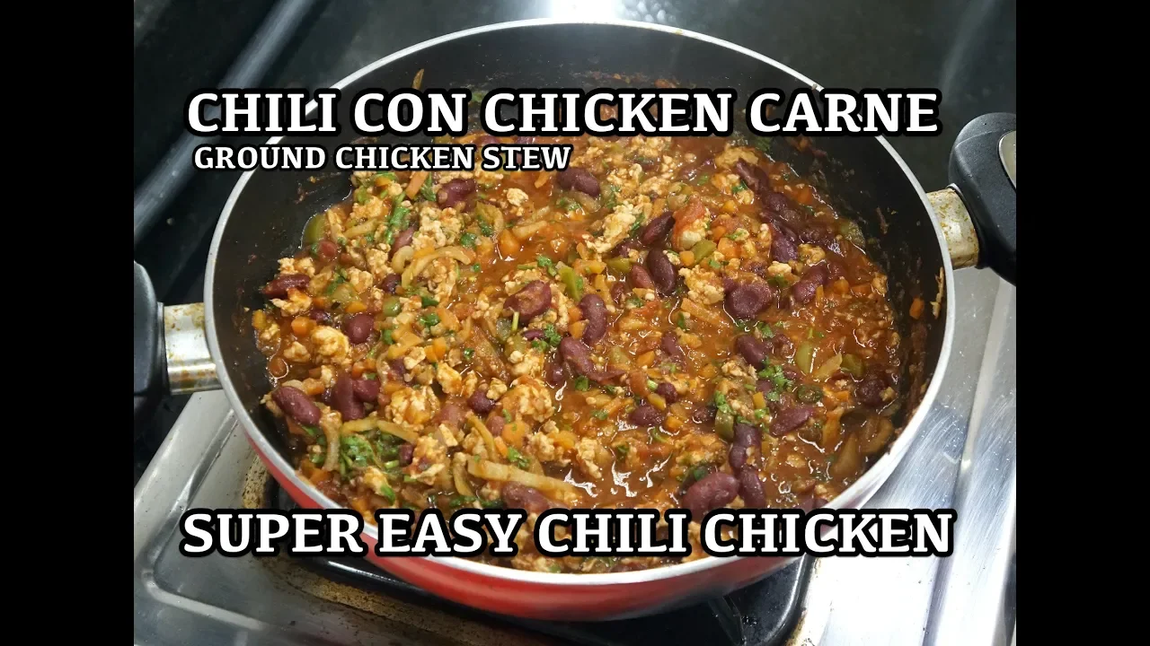 
          
          
          
            
            Easy Chili Con Carne - Chicken Chili - Ground Chicken Recipes - Chilli Chicken - How to Make Chili
          
        . 