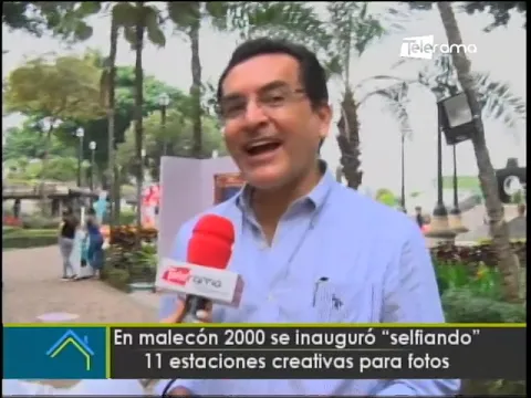 En Malecón 2000 se inauguró selfiando 11 estaciones creativas para fotos