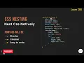 CSS Nesting STOP Repeating CSS Selectors and use CSS Like a Pro