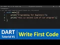 Dart Tutorial - Introduction to Dart and How to write First Dart Code