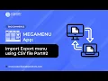 BigCommerce Mega Menu App Import Export menu using CSV file Part