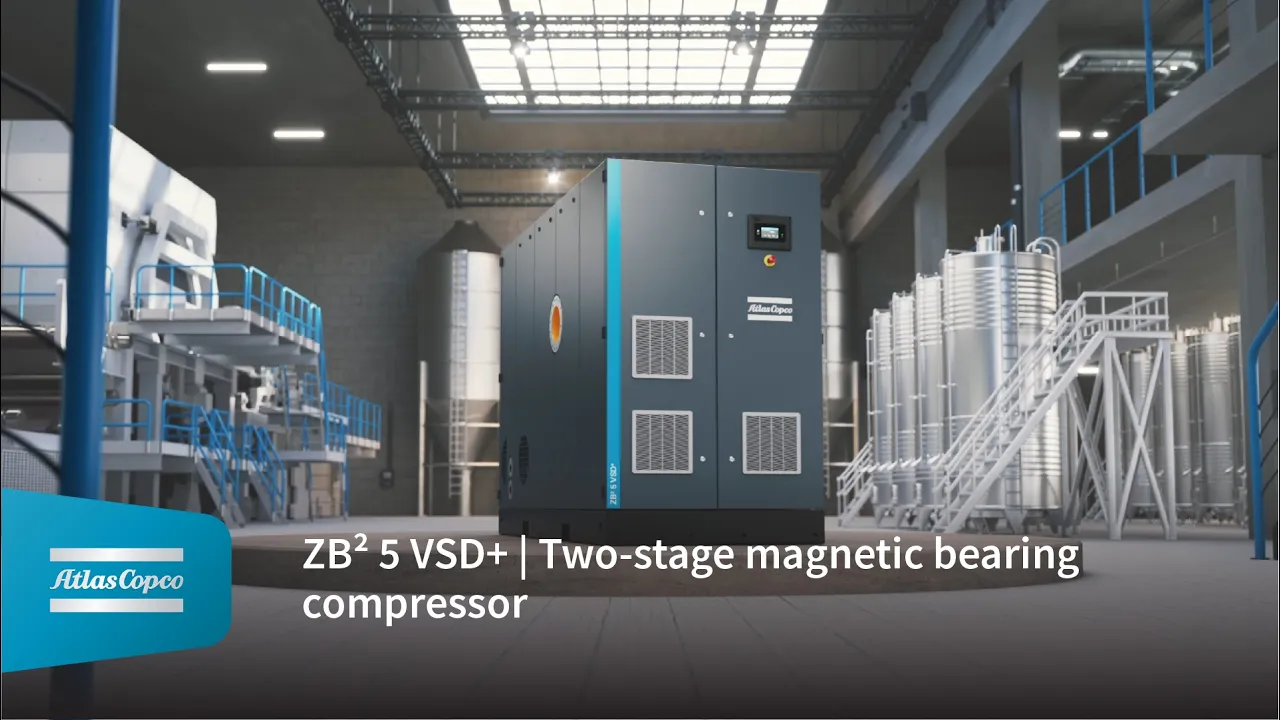 Atlas Copco ZB² 5 VSD+ 3D compressor animation
